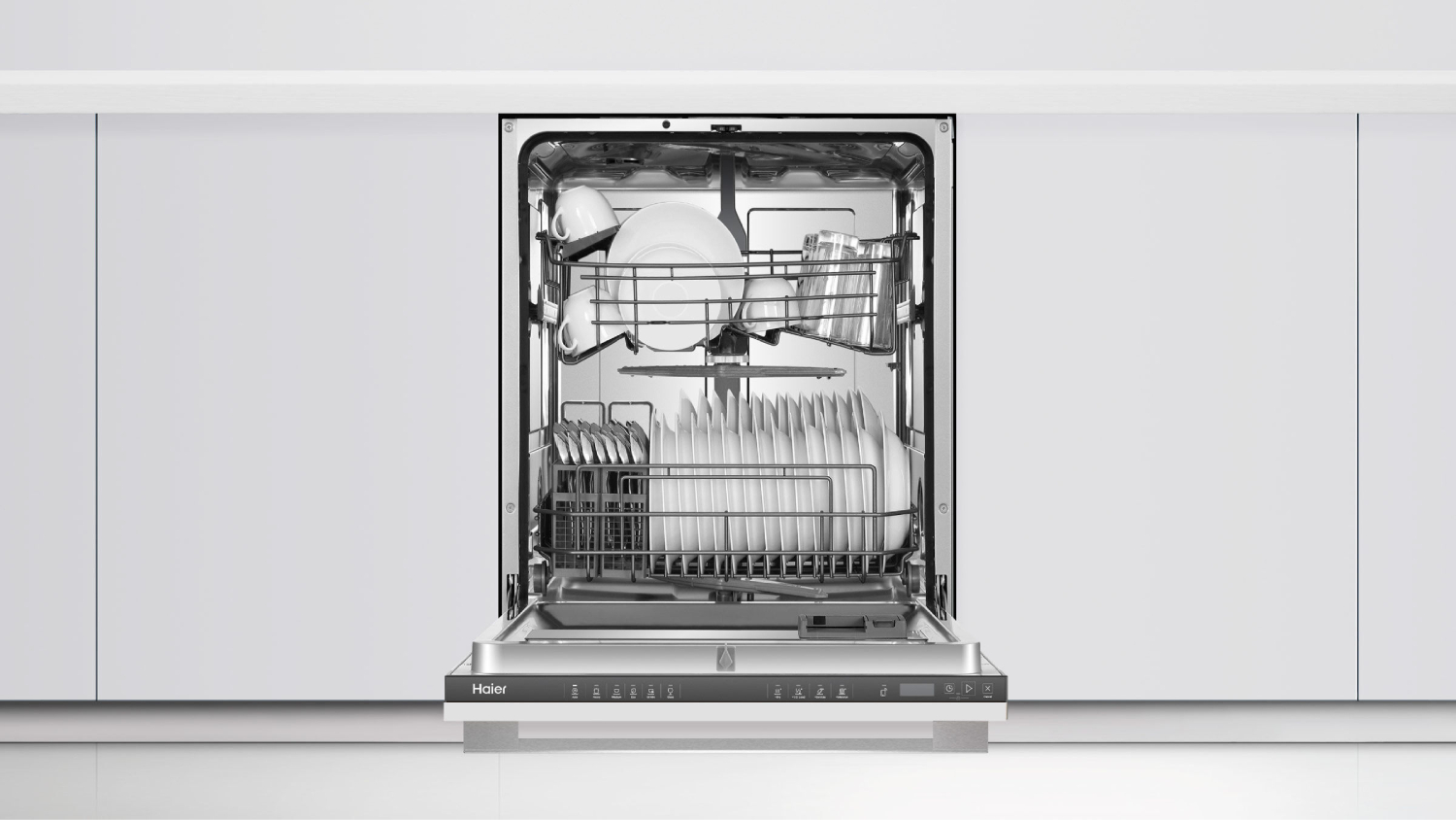 Haier 15 Place Setting Dishwasher - Fully Integrated with 6 Programs - Panel Ready (HDW15U2I1)