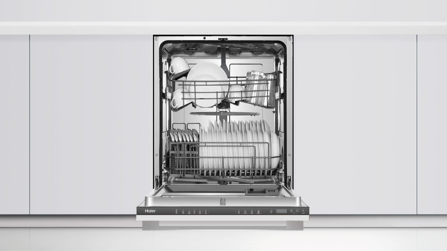 Haier 15 Place Setting 6 Program Fully Integrated Dishwasher - Panel Ready (HDW15U2I1)