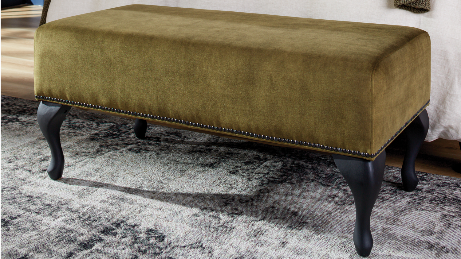 Manon Bed End Stool Large with Studs