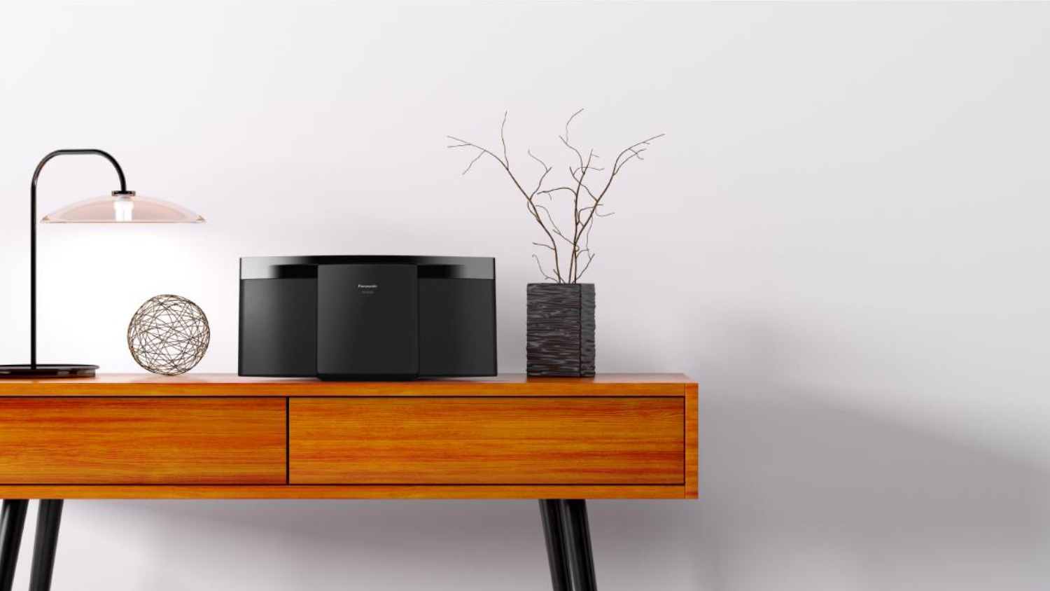 Panasonic Compact Wireless CD Player & Micro System - Black (SC-HC200GN-K)