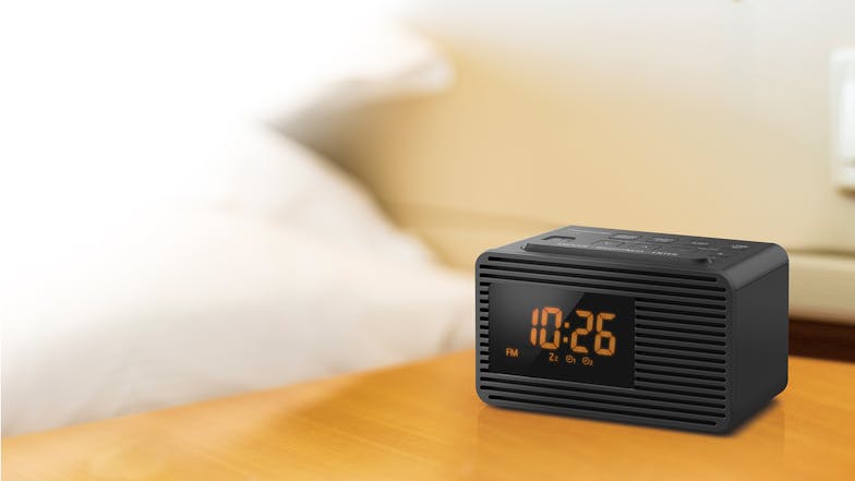 Panasonic Portable RC-800GN-K Digital/FM Alarm Clock Radio - Black