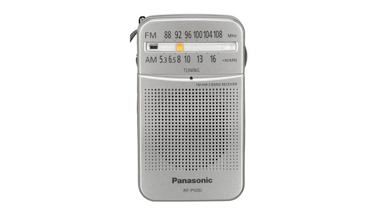 Panasonic Pocket Sized RF-P50D AM/FM Portable Radio - Silver