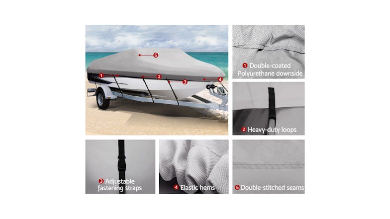 Seamanship Waterproof Polyester Boat Cover 4.6-5.2m