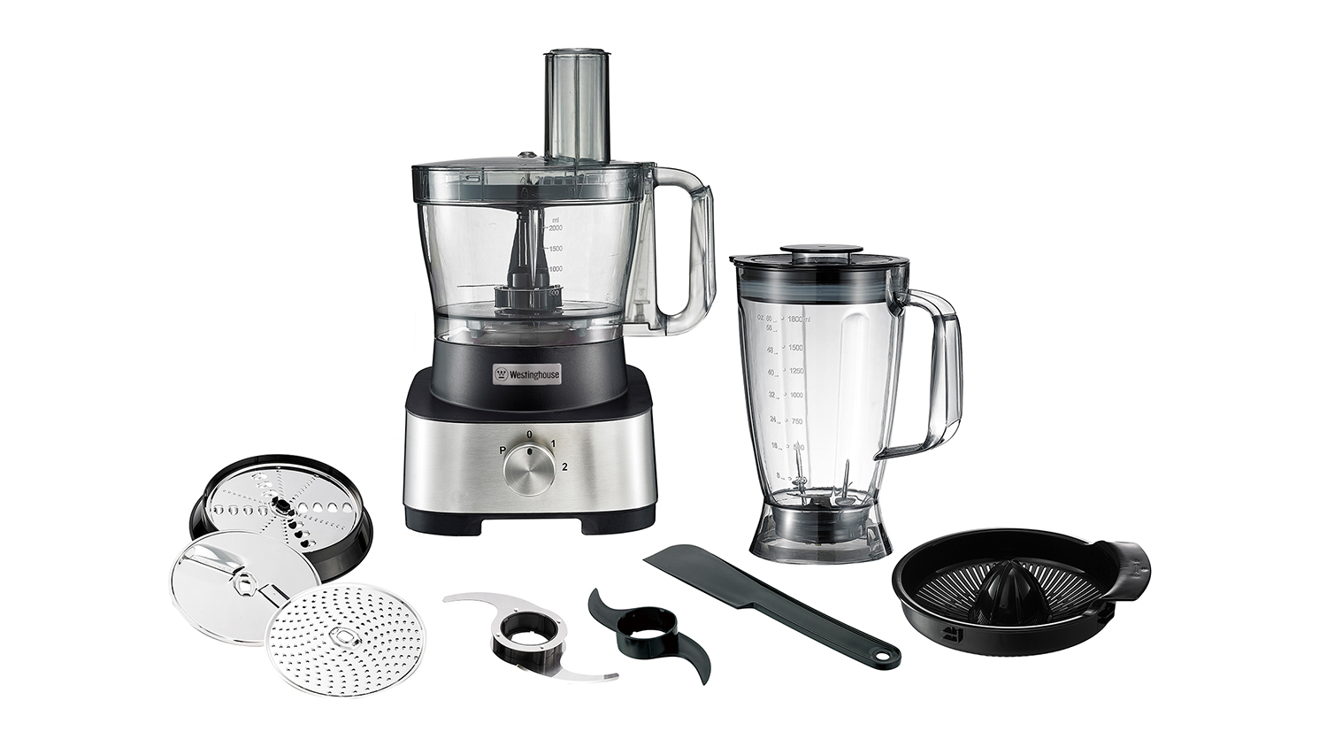 Westinghouse 3.5L XL Food Processor with Blender Attachment Stainless