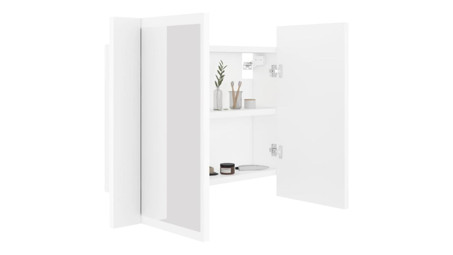 NNEVL LED Backlit Bathroom Mirror Cabinet 60 x 12 x 45cm - White
