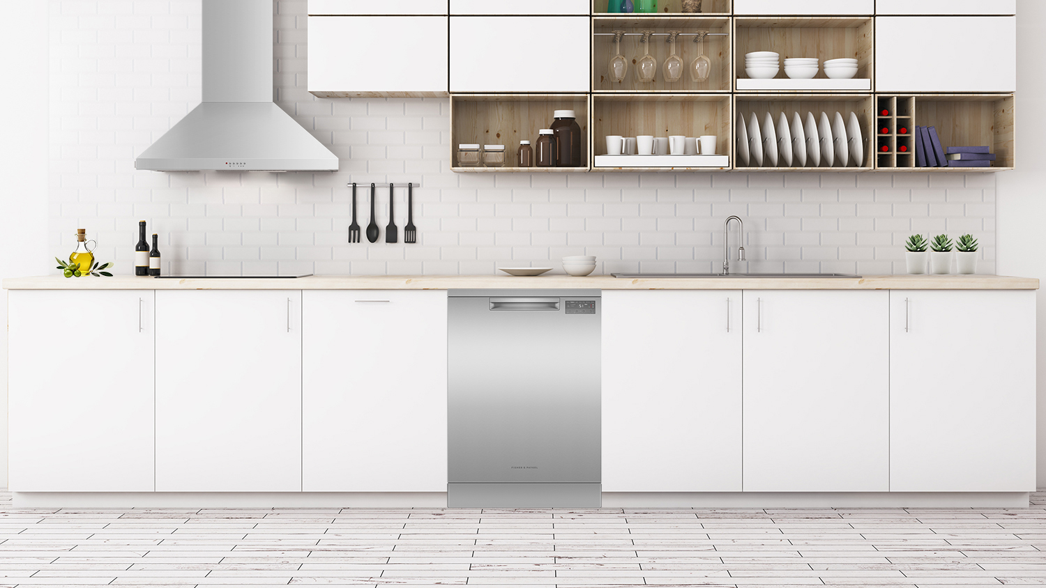 Fisher & Paykel 15 Place Setting Freestanding Dishwasher - Stainless Steel (DW60FC2X2)