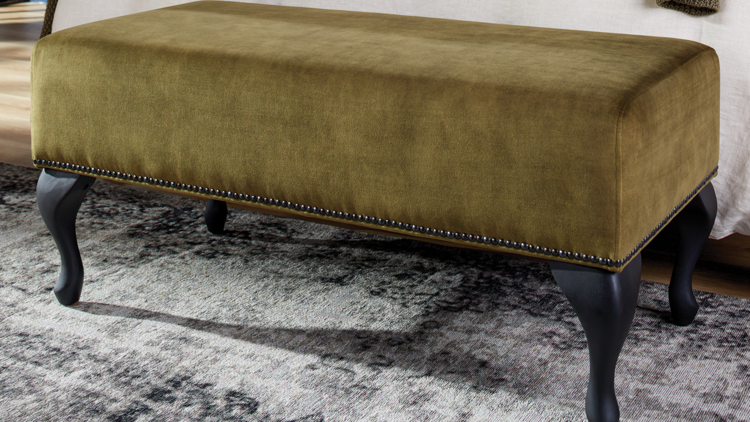 Manon Bed End Stool with Studs