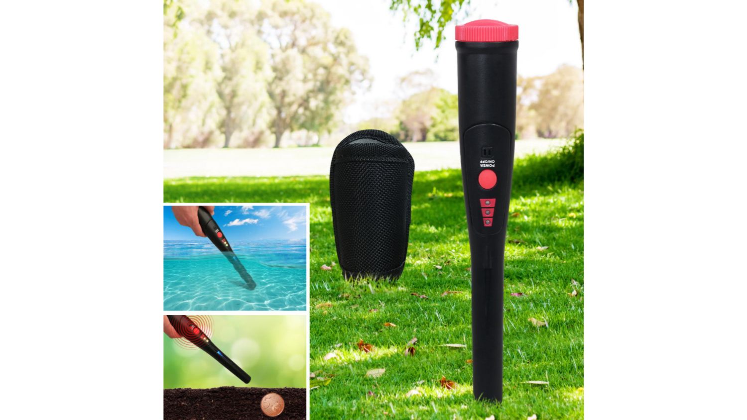 Weisshorn Handheld LED Pinpoint Metal Detector 27cm