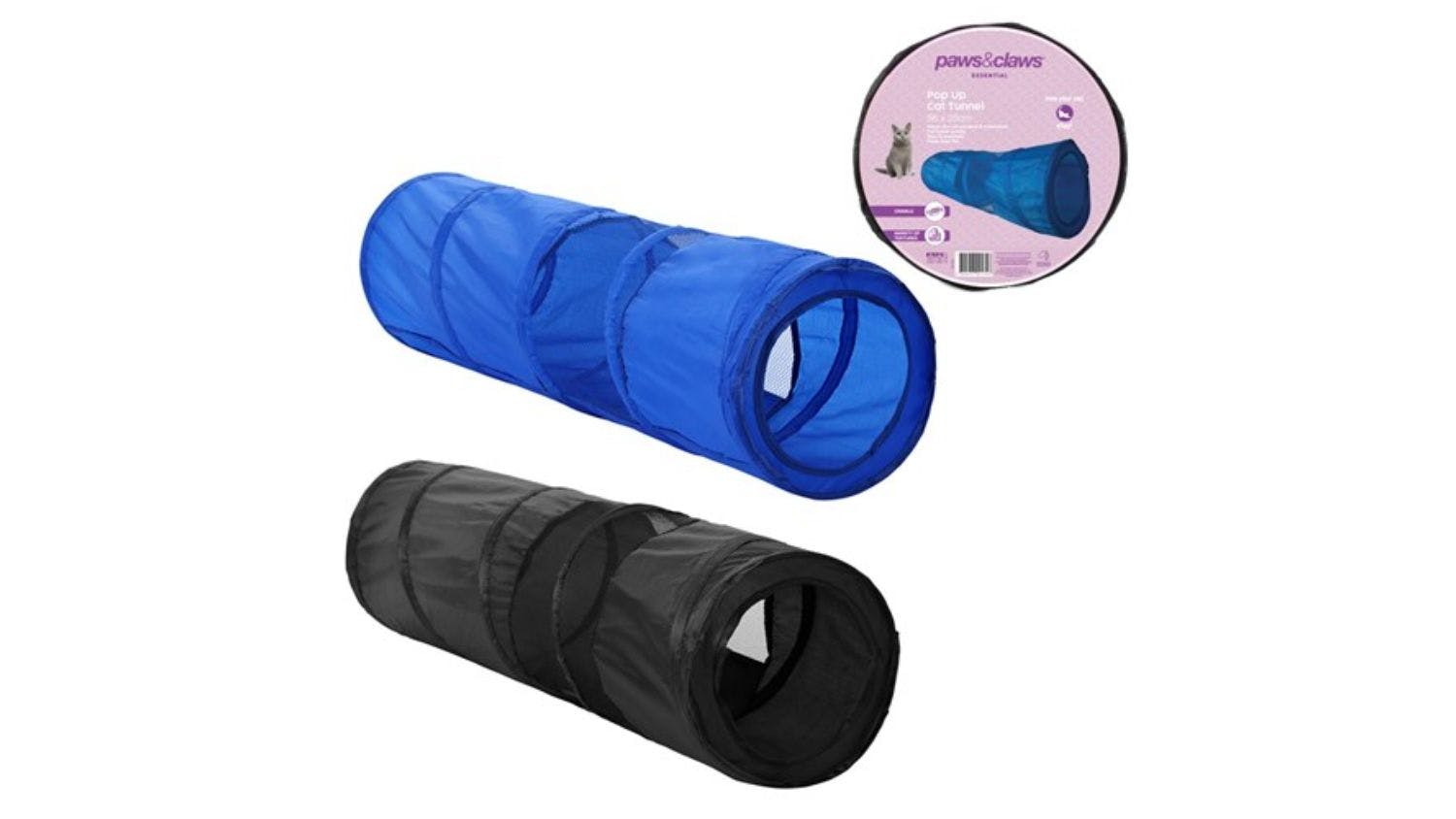 Collapsible Cat Tunnel Blue 86 X 26.5cm