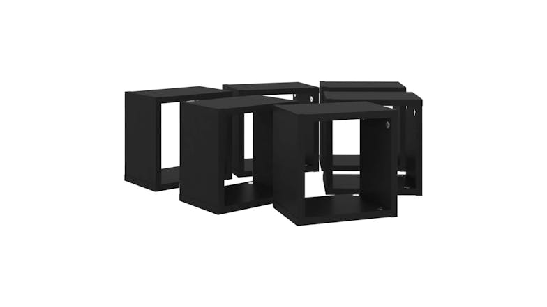 NNEVL Wall Shelves Floating Cube 6pcs. 22 x 15 x 22cm - Black