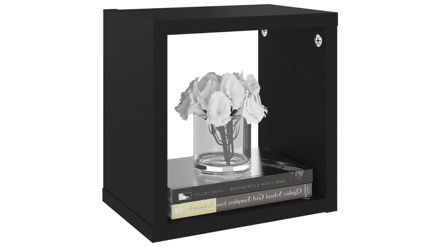 NNEVL Floating Cube Wall Shelves 6pcs. 22 x 15 x 22cm - Black