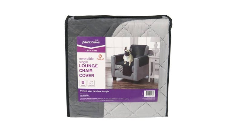 Reversible Single Lounge Chair Cover Grey - 1.65 X 1.9M