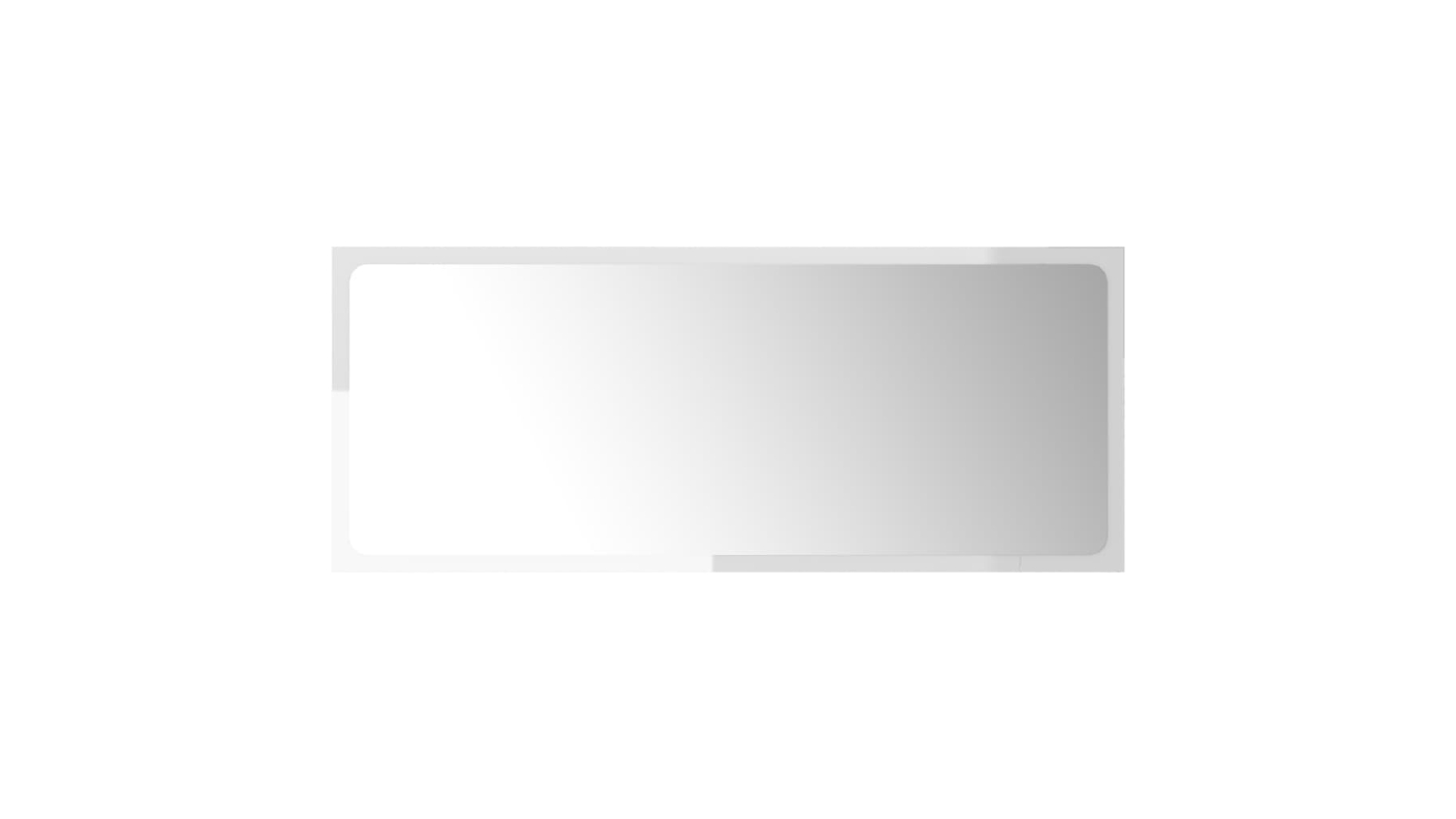 NNEVL Bathroom Mirror 90x1.5x37cm Gloss White