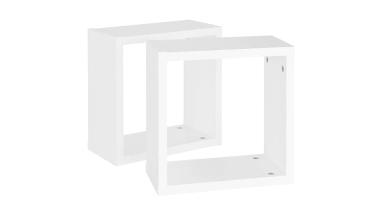 NNEVL Wall Shelves Floating Cube 2pcs. 30 x 15 x 30cm - White