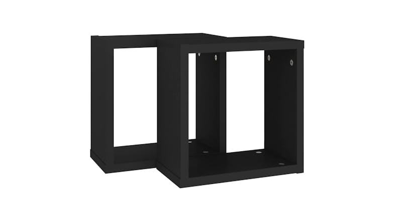 NNEVL Wall Shelves Floating Cube 2pcs. 30 x 15 x 30cm - Black