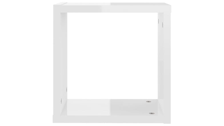 NNEVL Wall Shelves Floating Cube 2pcs. 30 x 15 x 30cm - Gloss White