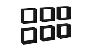 NNEVL Wall Shelves Floating Rectangle 6pcs. 26 x 15 x 26cm - Black