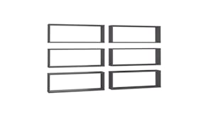 NNEVL Wall Shelves Floating Rectangle 6pcs. 80 x 15 x 26.5cm - Grey