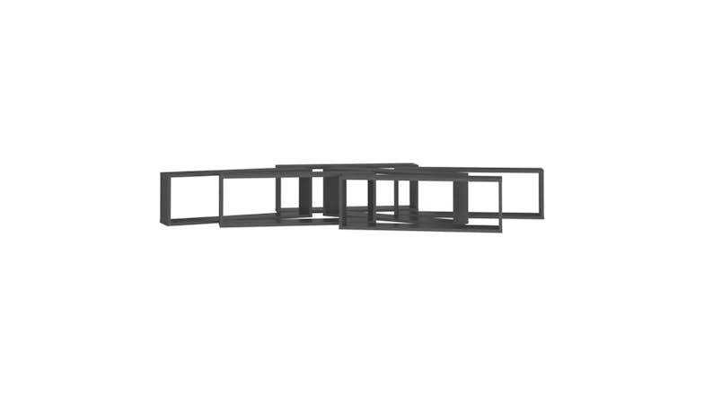NNEVL Wall Shelves Floating Rectangle 6pcs. 80 x 15 x 26.5cm - Grey