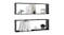 NNEVL Wall Shelves Floating Rectangle 2pcs. 80 x 15 x 26.5cm - Gloss Grey