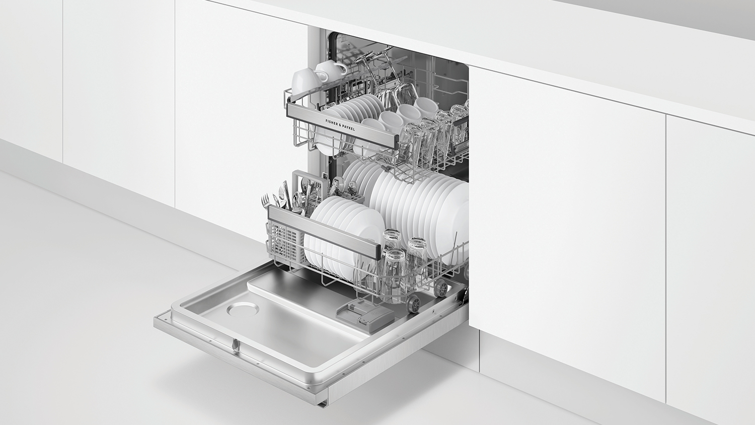 Fisher & Paykel 15 Place Setting Built-Under Dishwasher - Stainless Steel (DW60UN2X2)