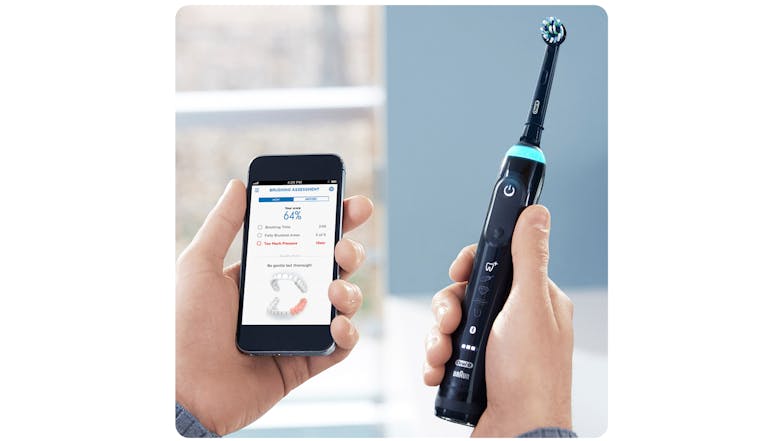 Oral-B Genius 9000 Electric Toothbrush with Travel Case & App Support - Midnight Black (G9000MB)