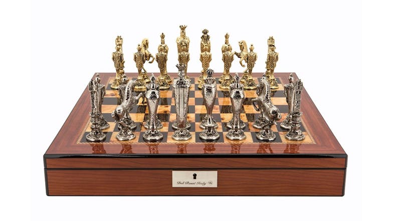Dal Rossi 20" Renaissance Chess Set - Walnut Finish