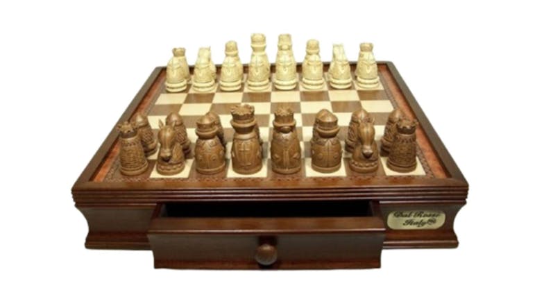 Dal Rossi 16" Medieval Chess Set with Drawers