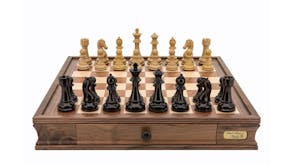 Dal Rossi 20" Dark Cherry & Box Wood Chess Set