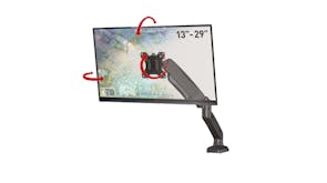 Barkan Gas Spring Single Arm Flat/Curved Monitor Desk Mount 13" - 29"