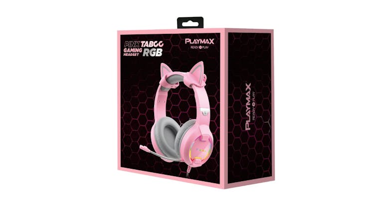 Playmax Pink Taboo RGB Cat Ear Headset