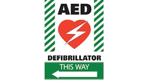 Indoor Defibrillator Location Sign 30 x 40cm - Left Arrow