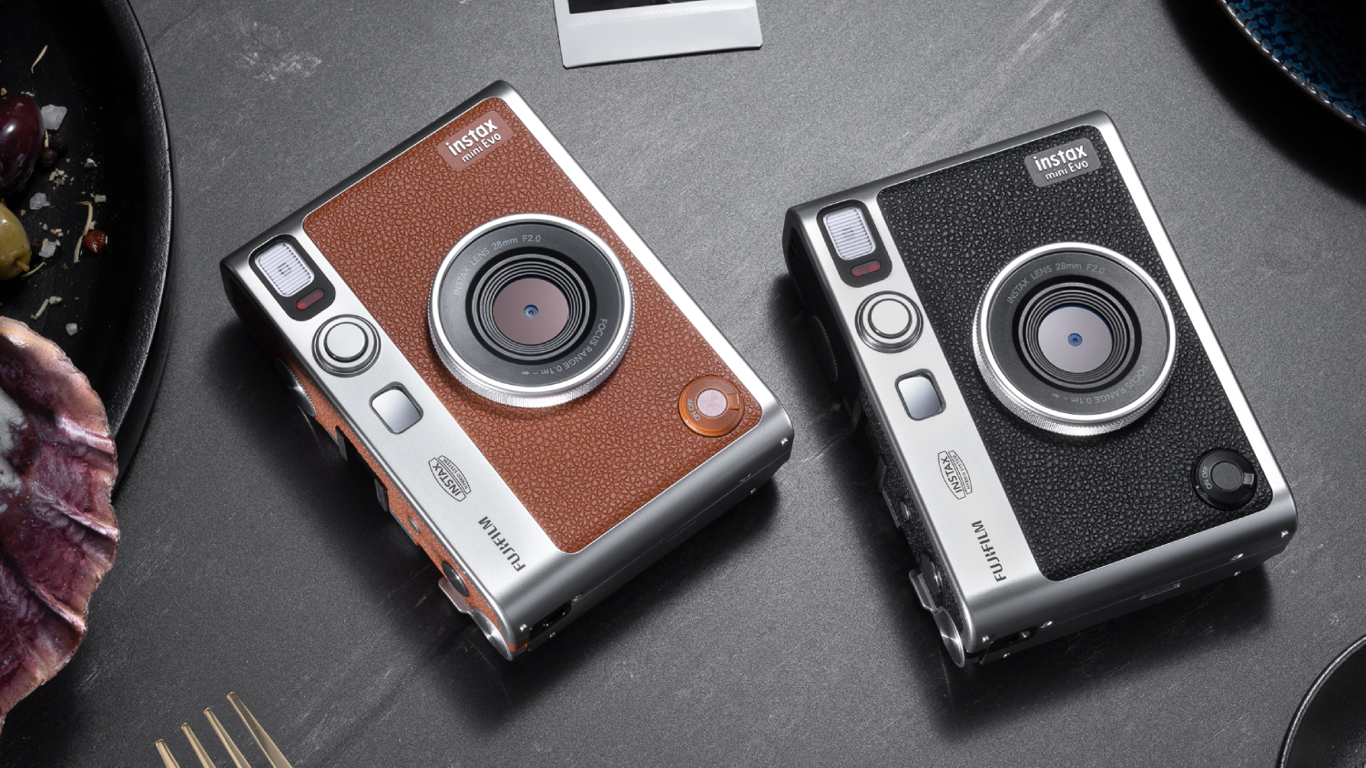 Instax Mini Evo Instant Film Camera - Brown