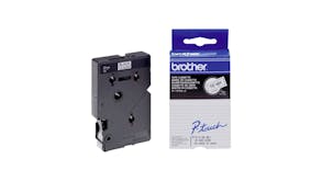 Brother TC201 Black on Clear Labelling Tape - 12mm x 8m