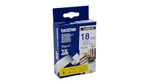 Brother TZe-243 Blue on White Labelling Tape - 18mm x 8m
