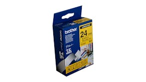 Brother TZe-651 Black on Yellow Labelling Tape - 24mm x 8m