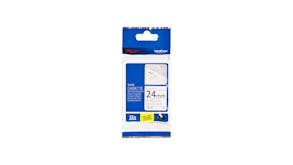 Brother TZe-SE5 Black on White Security Labelling Tape -  24mm x 8m