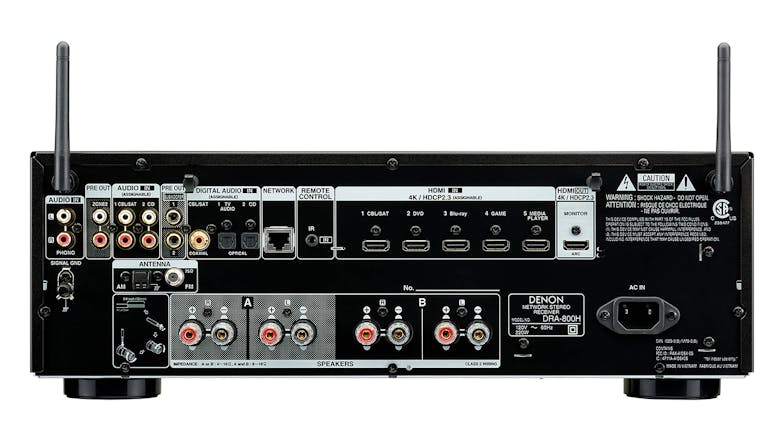 Denon DRA-800H 2 Channel 4K Wireless AV Receiver - Black