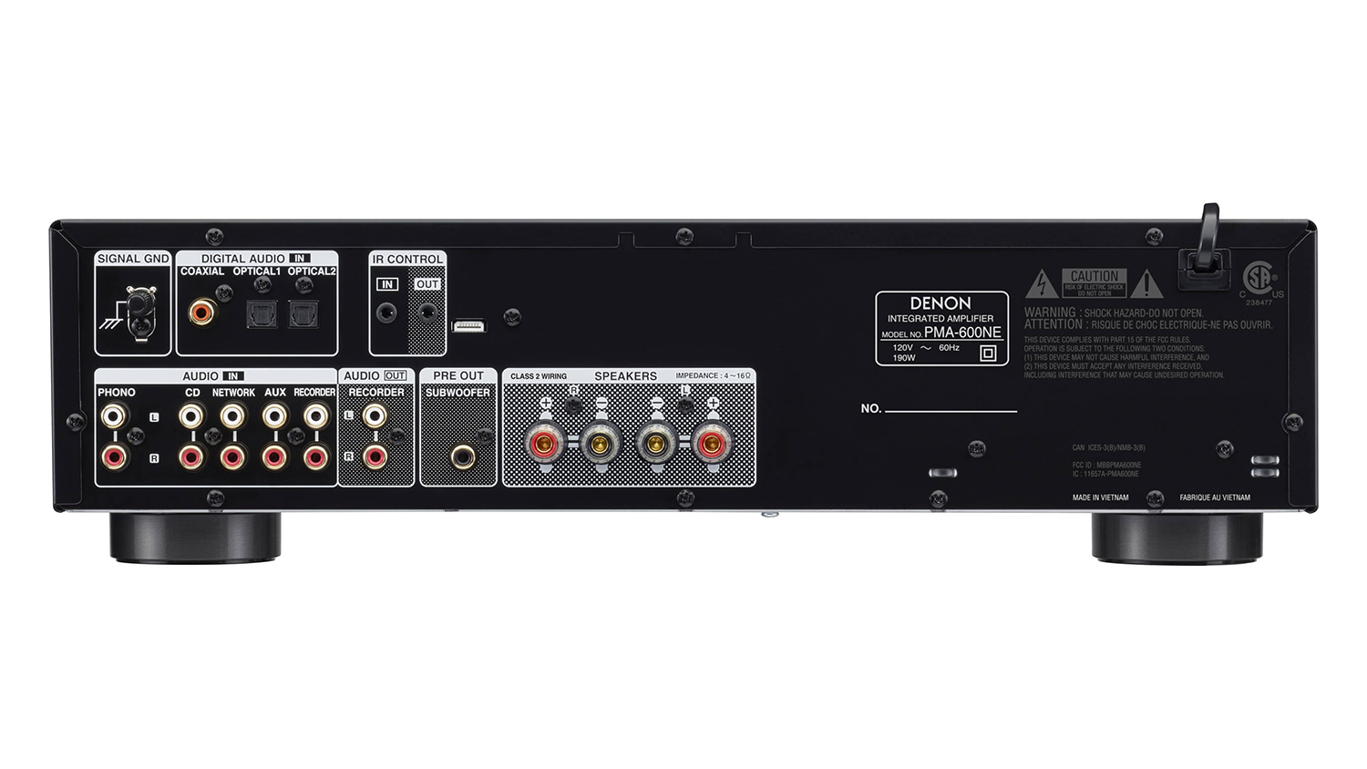 Denon PMA600NE 2 Channel Digital Wireless Streaming Amplifier Black