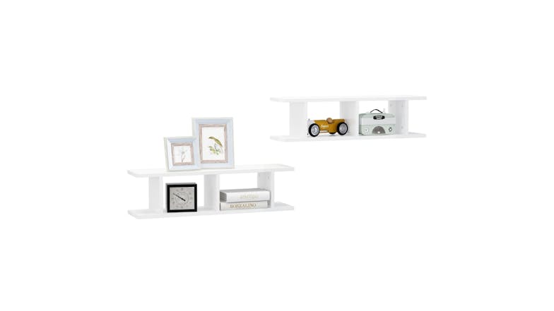 NNEVL Wall Shelves 6 Display Cube 78 x 18 x 20cm - Gloss White