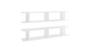 NNEVL Wall Shelves Floating Ladder 2pcs. 105 x 18 x 20cm - Gloss White