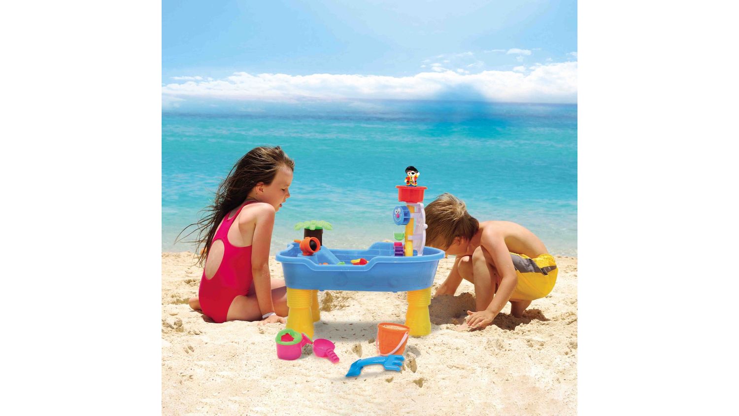 Gem Toys Children's Pirate Themed Water & Sand Play Table w/ Accessories