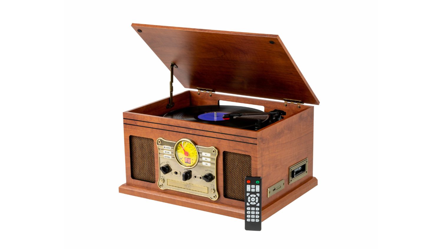 Lenoxx Retro HiFi Multimedia System with Bluetooth for Vinyl/CD