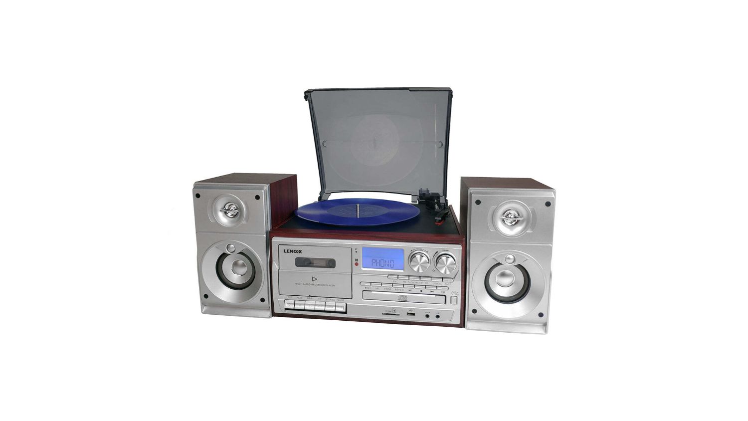 Lenoxx HiFi Multimedia Entertainment System for Vinyl/CD/Cassette/AUX