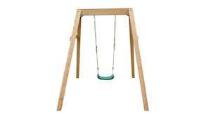 Green Spider "Nelson" Wooden Frame Single Swing Set