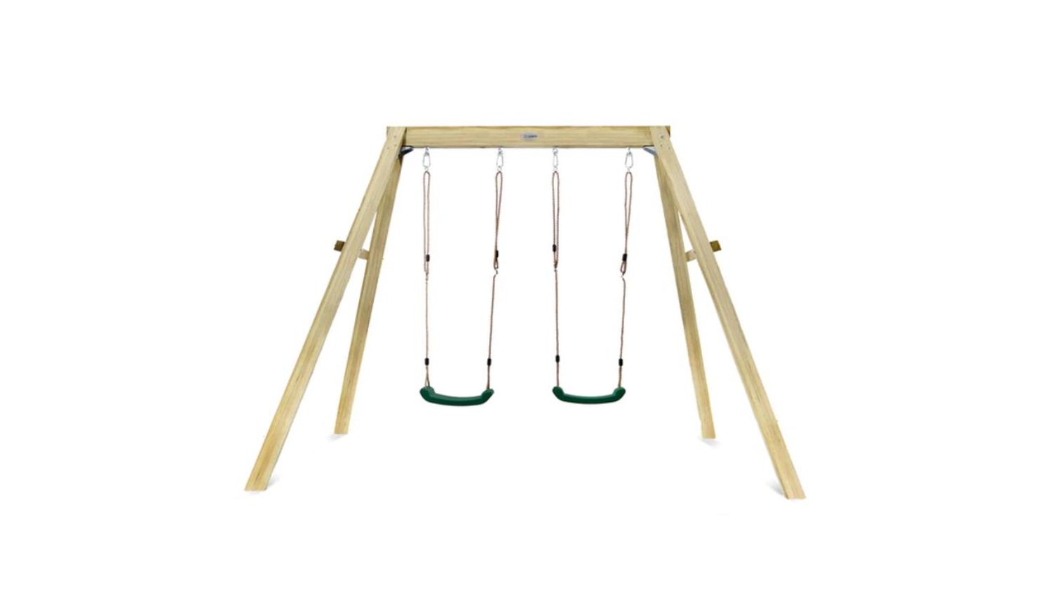 Green Spider "Motueka" Wooden Frame Double Swing Set
