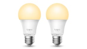 TP-Link Tapo L510E E27 8.7W Smart Light Bulb - 2 Pack (Dimmable White Ambiance)