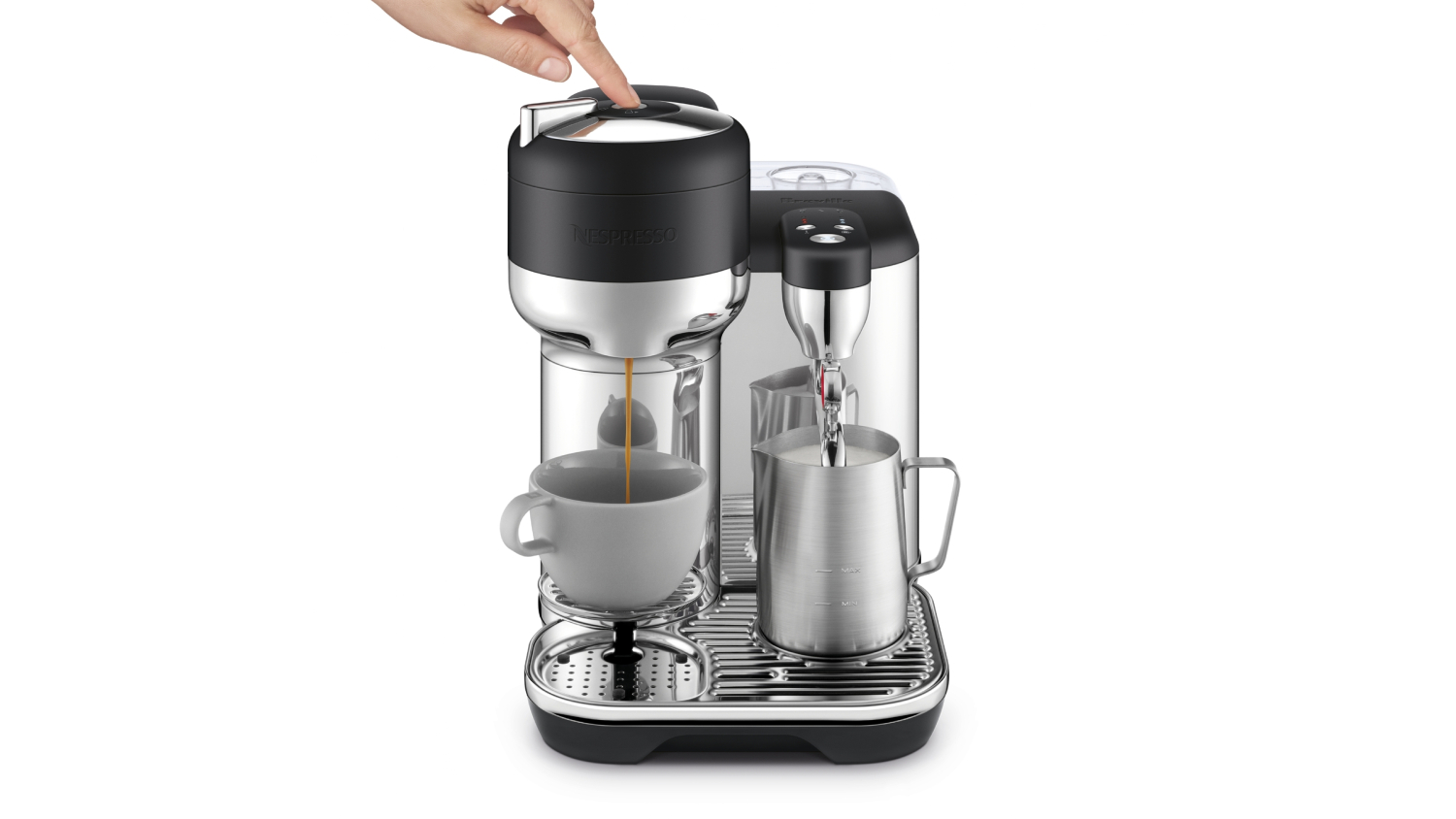 Nespresso Breville the Vertuo Creatista Capsule Espresso Machine - Black Truffle (BVE850BTR)