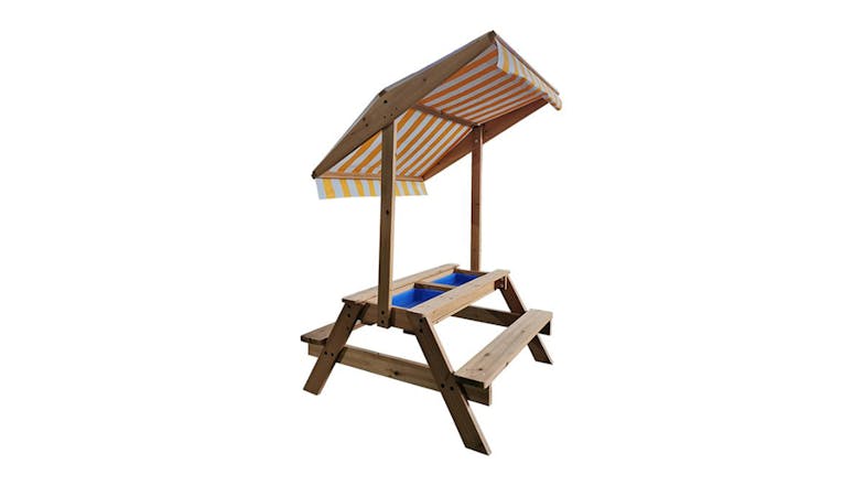 Green Spider "Browns Bay" Sand & Water Play Table w/ Sunshade