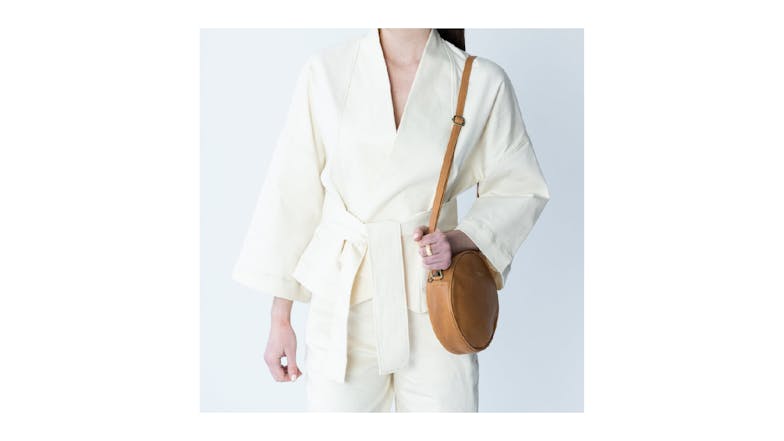 Duffle & Co. "Josie" Crossbody Bag - Vintage Tan